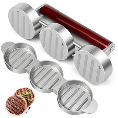 Sausage Patty Press Mini Burger Press 3 Patties At A Time for BBQ Picnic