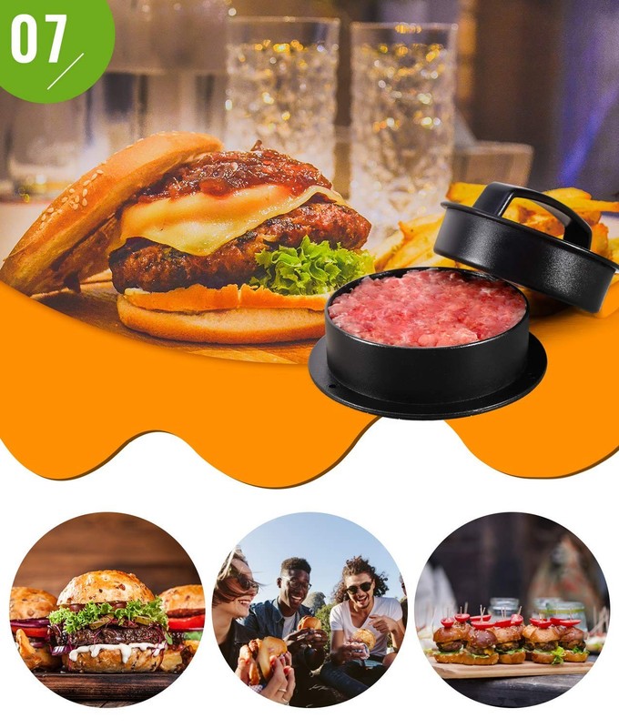 Nuovoware 3 in 1 Burger Press, Hamburger Press Patty Stuffed Burger Maker gallery