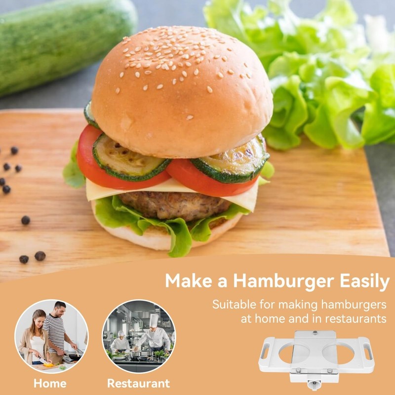Auto Hamburger Patty Maker - 5 Adapter Tubes, Homemade Burger Press & Sausage Fi gallery