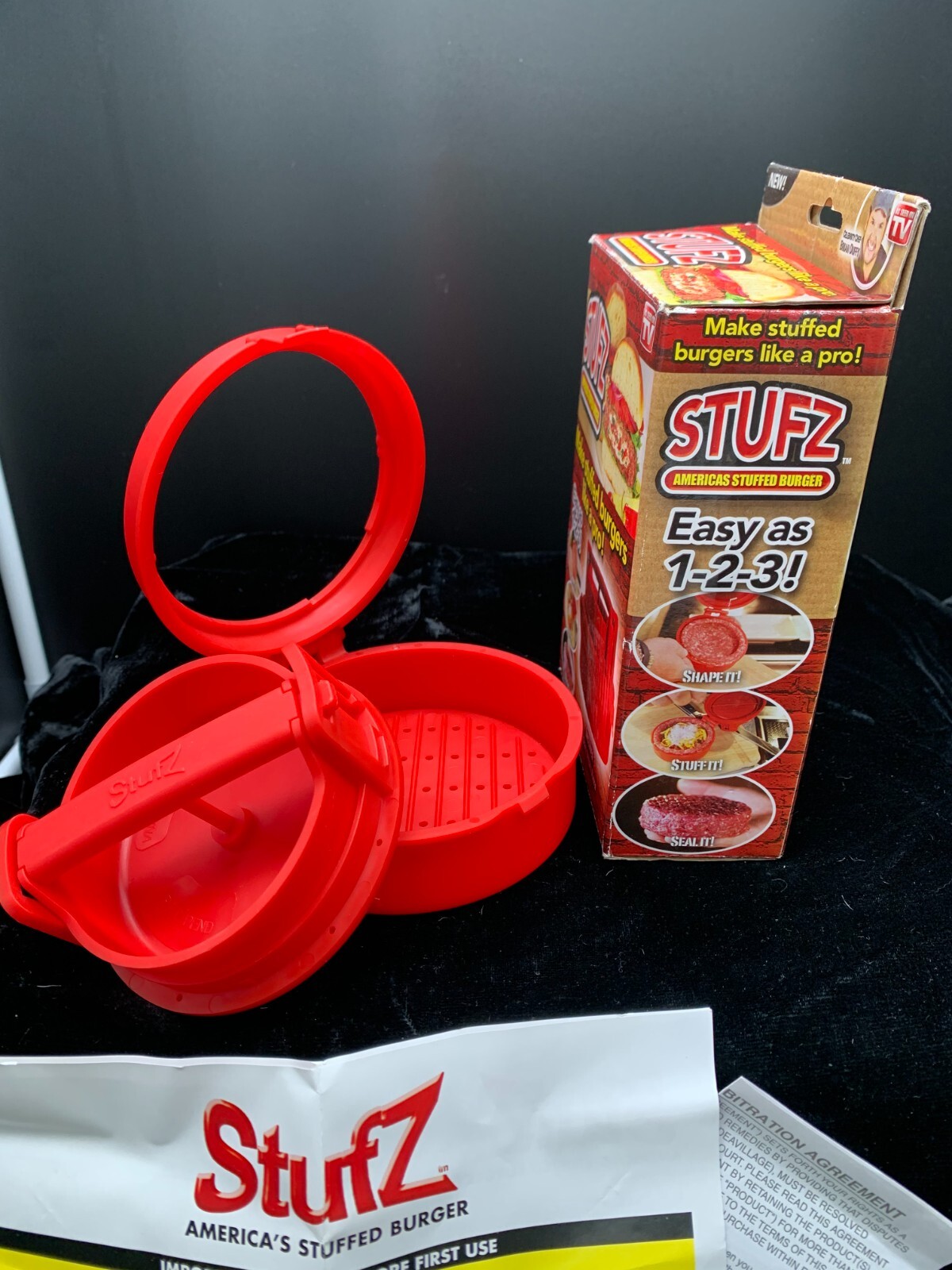 STUFZ Burger Press As seen On TV, Make Stuffed Burgers Like a Pro-New Sealed Box gallery