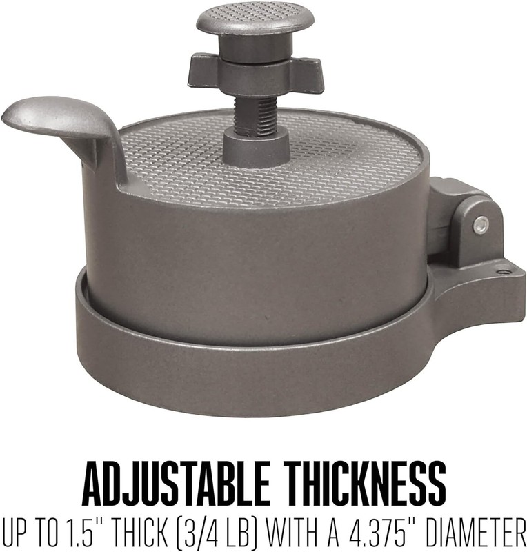 Weston Burger Press Makes 4 1/2" Single Non-stick Heavy Duty Cast Aluminum New gallery