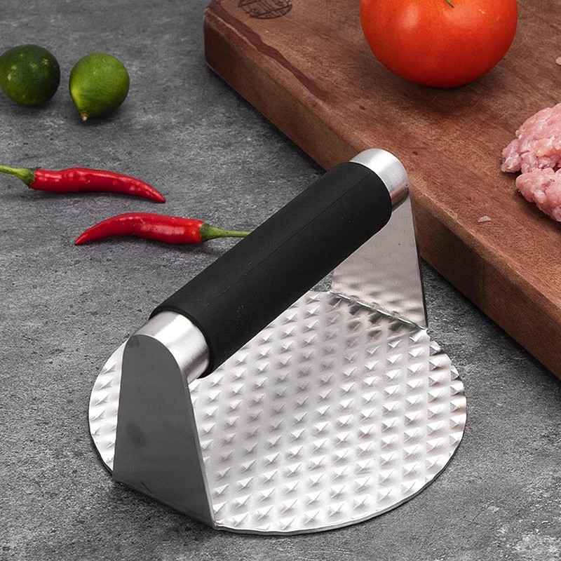 Updated Smash Burger Press,304 Stainless Steel Hamburger Press with Heat Insulat gallery