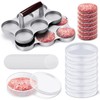 Mini Burger Press 6 Slots Patty Maker 200 Papers 6 Containers BBQ Tool gallery