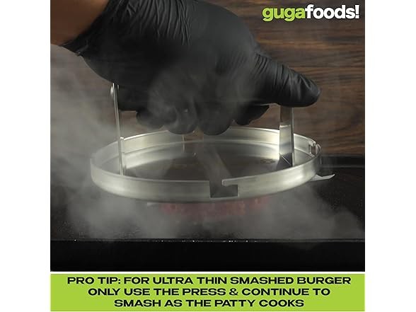 Guga Foods- Adjustable Burger Press, Stainless Steel gallery