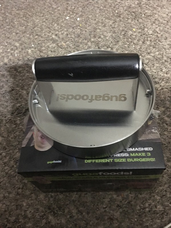 Guga Foods- Adjustable Burger Press, Stainless Steel Hamburger and Smashed Patty gallery