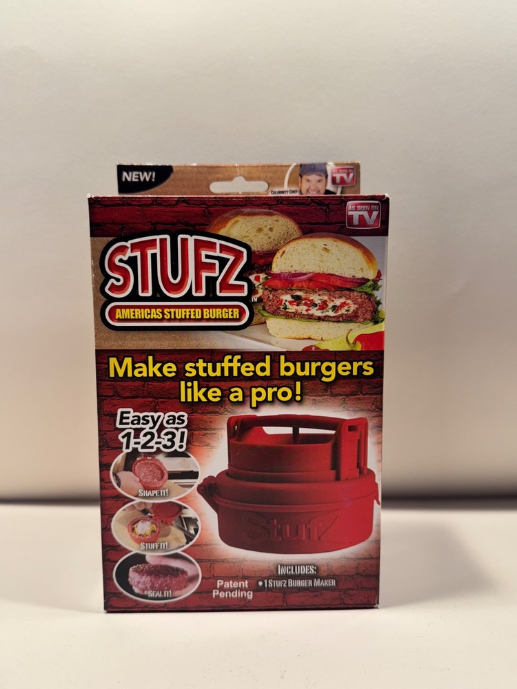 Stufz America’s Stuffed Burger Press As Seen On TV Used In Original Box