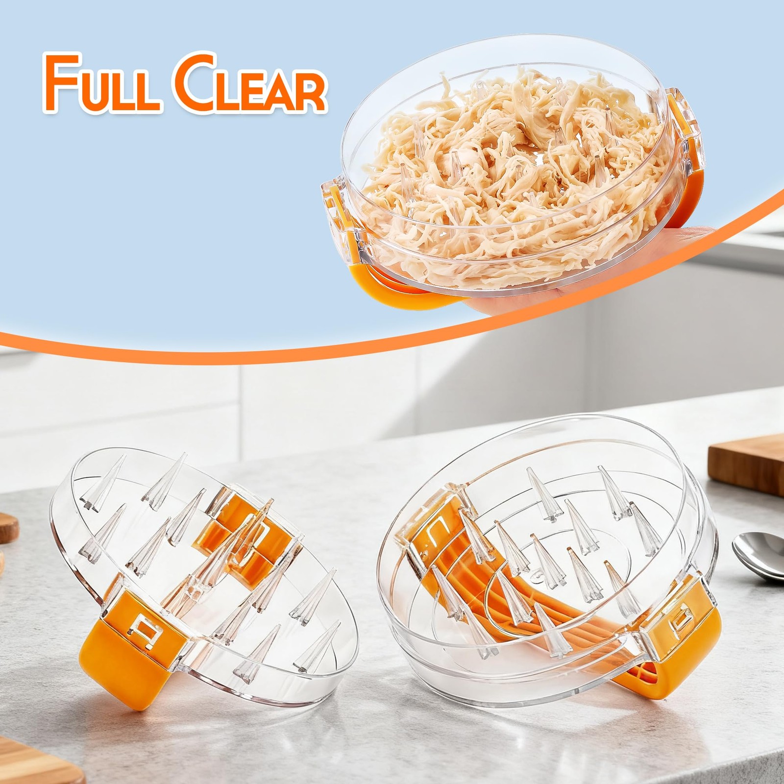 Chicken Shredder - Breast Tool Large, Clear and Yellow gallery