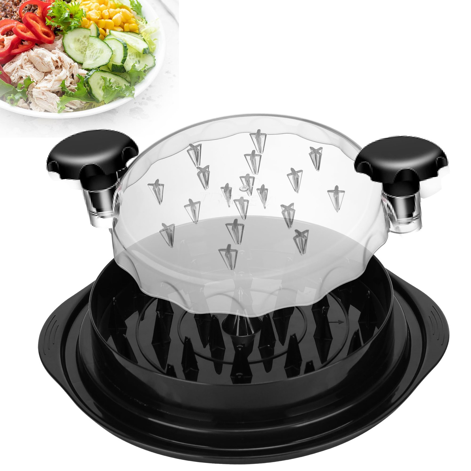 ADAM JEE Chicken Shredder with Anti-slip Mat | Visible Meat Standard, Black gallery