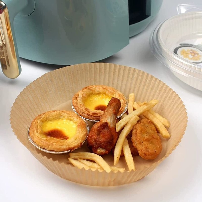 Air Fryer Paper Liners, 100PCS Non-stick Disposable Round-6.3"-100Pcs, gallery