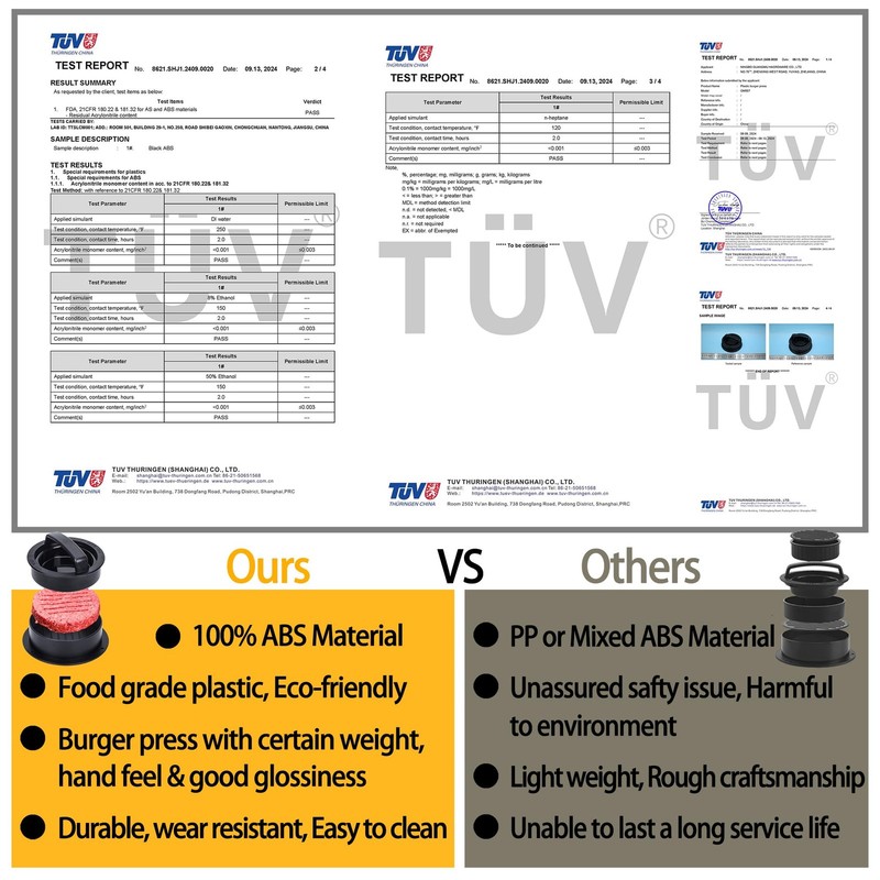 Burger Press Hamburger Patty Maker with 100 Pcs Patty Paper gallery