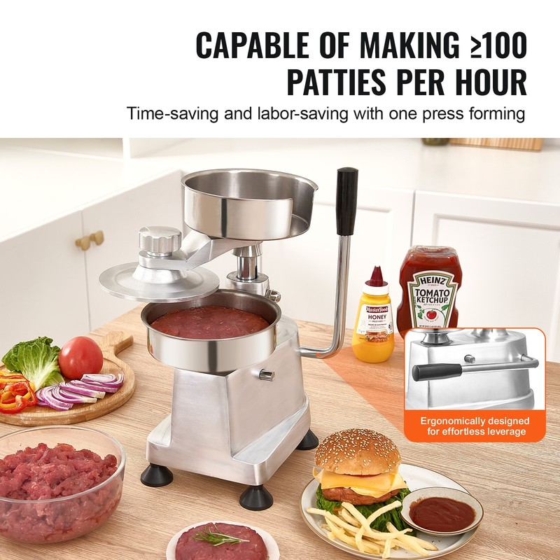 Uimoso 4"/5"/6" Commercial Burger Patty Maker Hamburger Press Forming Machine gallery