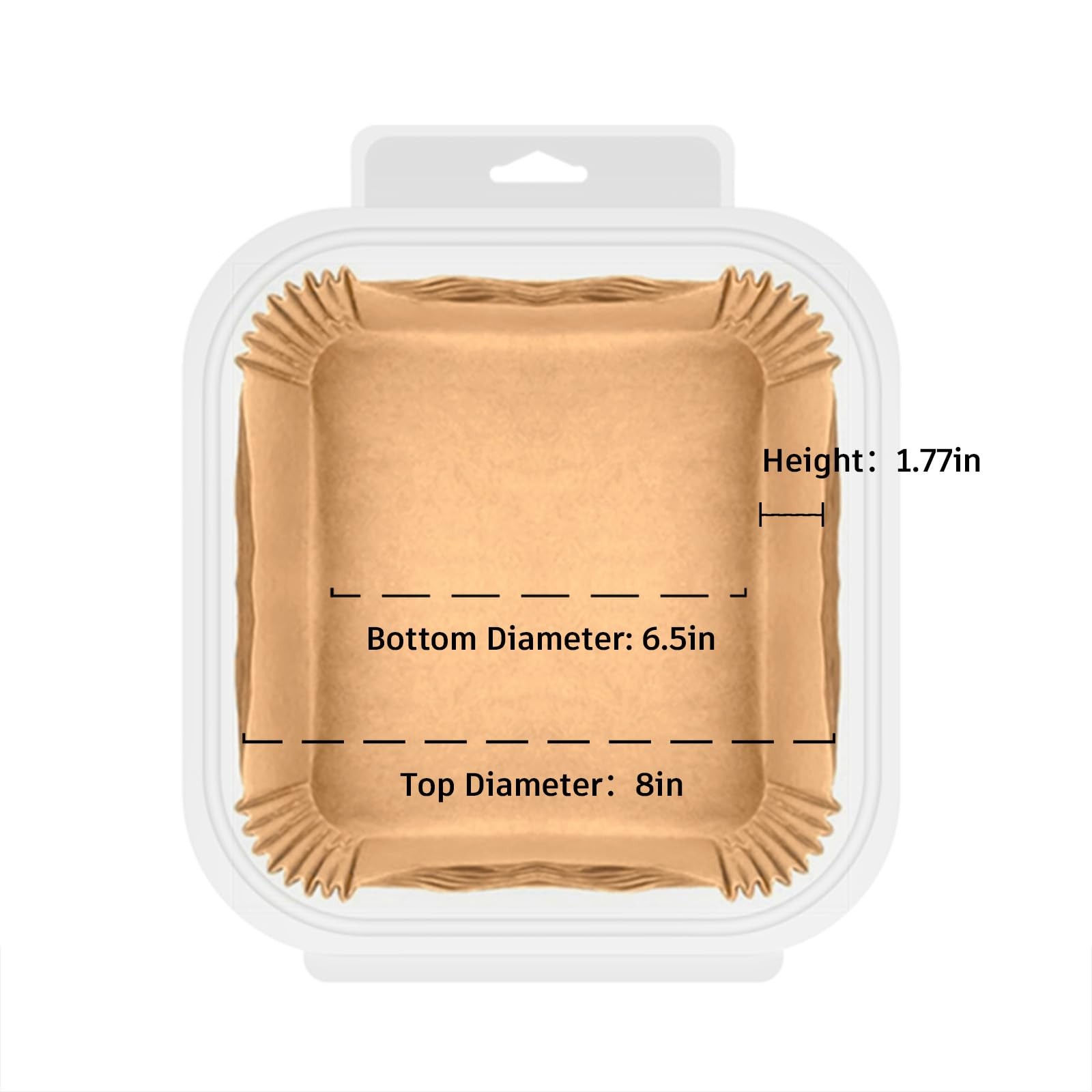 Parchment Paper, OOTDAY 100Pcs Square Air Fryer Liners 6.5'', gallery