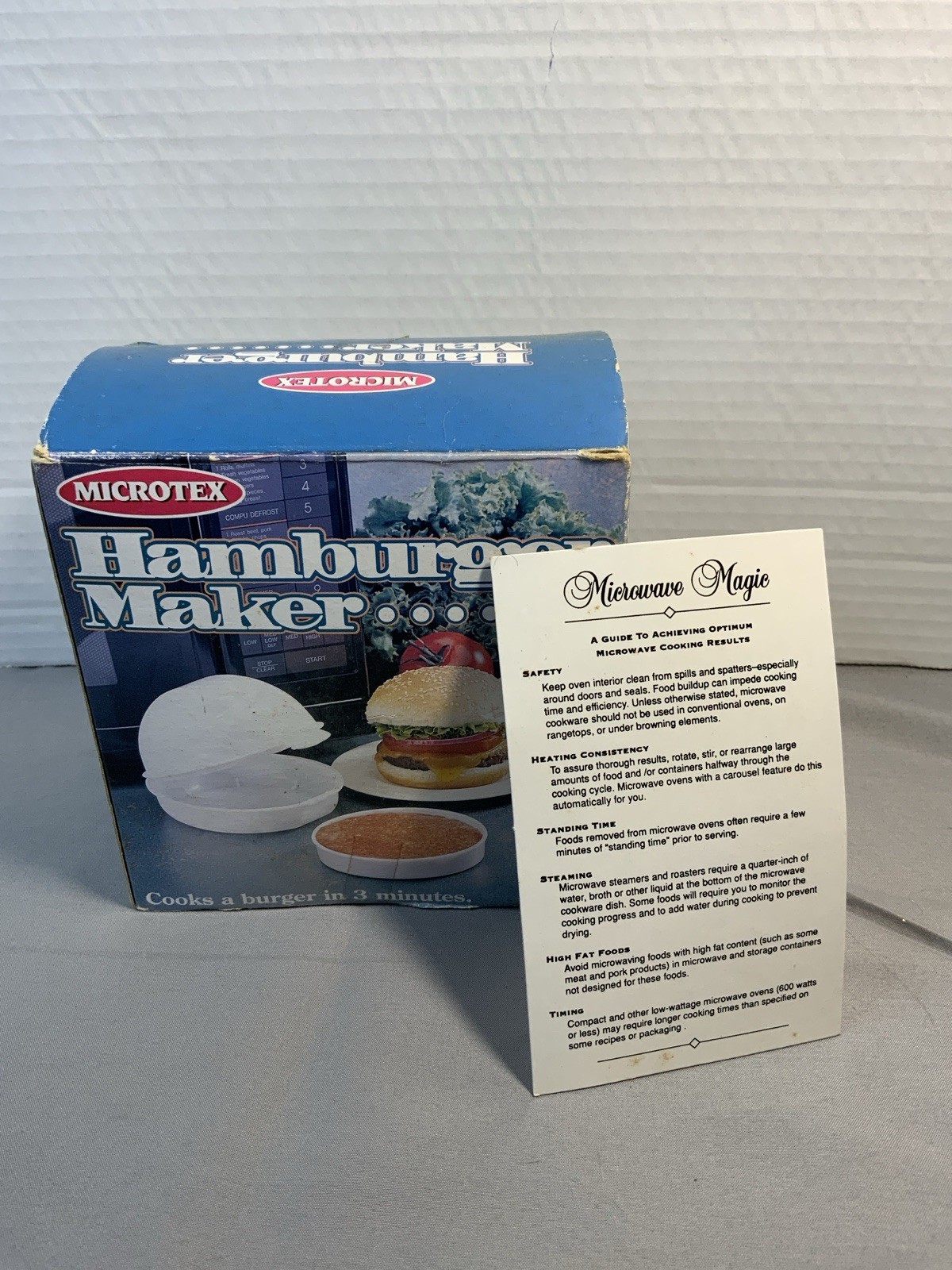 Vintage Microtex Hamburger Maker In Original Box W/instructions gallery