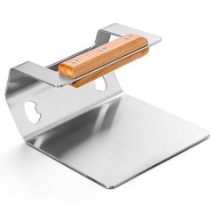 Joyfair Smash Burger Press Hamburger Patty Smasher Tool, 5.8” Brown Handle