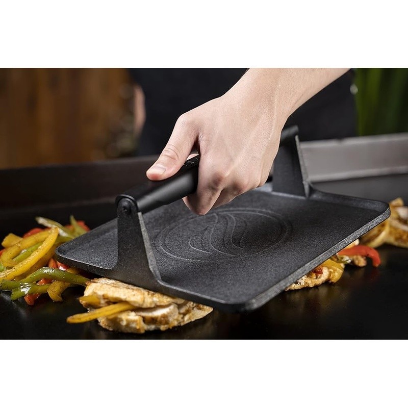 Cast Iron Griddle Press Heavy Duty Burger Press Non Stick Cooking Tool BBQ Grill gallery
