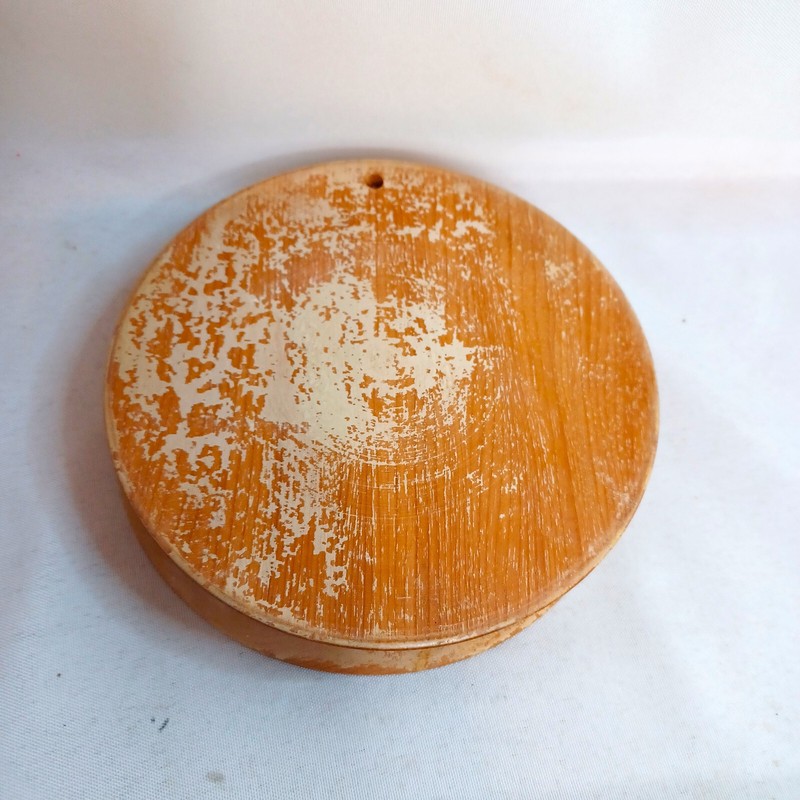 Wooden Hamburger Press Vintage Chef Rooster Hen Kitchy Cabin Core gallery