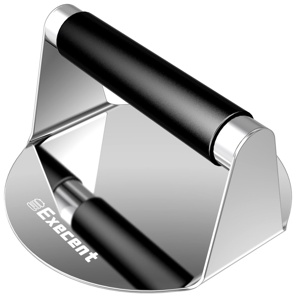 Smash Burger Press 5.5" Stainless Steel - Burger & Hamburger Smasher Tool, Nonst