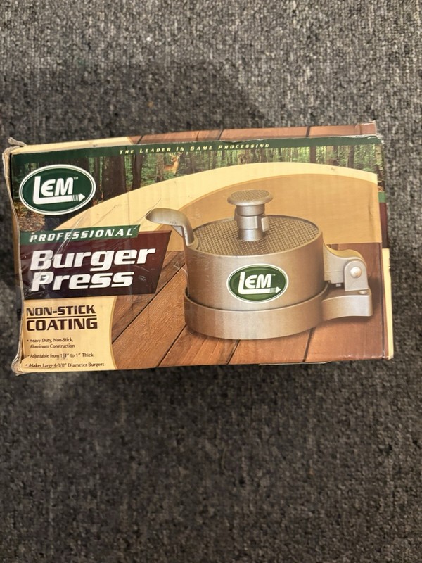 PROFESSIONAL LEM BURGER PRESS -NON STICK COATING new bar b q nib gallery