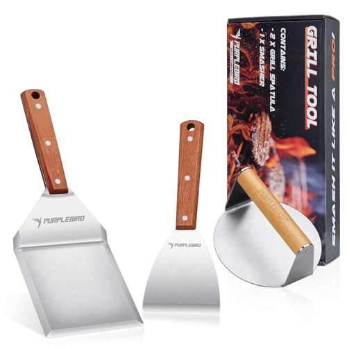 3PCS Set, Stainless Griddle Spatulas Set with Smash Burger Press kit gallery