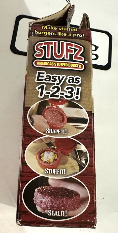 Stufz Stuffed Burger Press - Hamburger Patty Maker - As Seen On TV New Old stock gallery