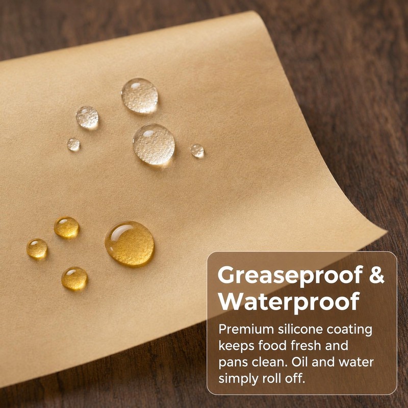 VERDYTEMTO 9x13 Inch Parchment Paper 9x13inches, Natural Unbleached Brown gallery