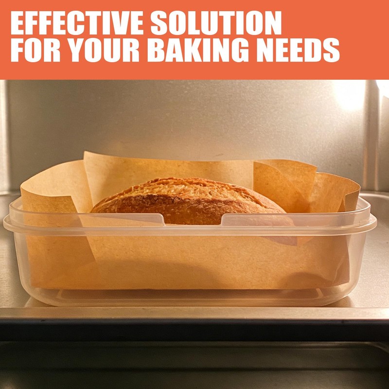 KAKUPPA 50 Pcs Loaf Pan Liners, 6.3x3.54x2.95in Pre Cut Parchment s, Brown gallery