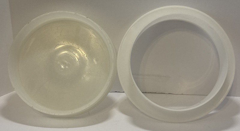 Vintage Tupperware Hamburger Press Lot #1926 Pink Handle 5 Keepers & Ring gallery