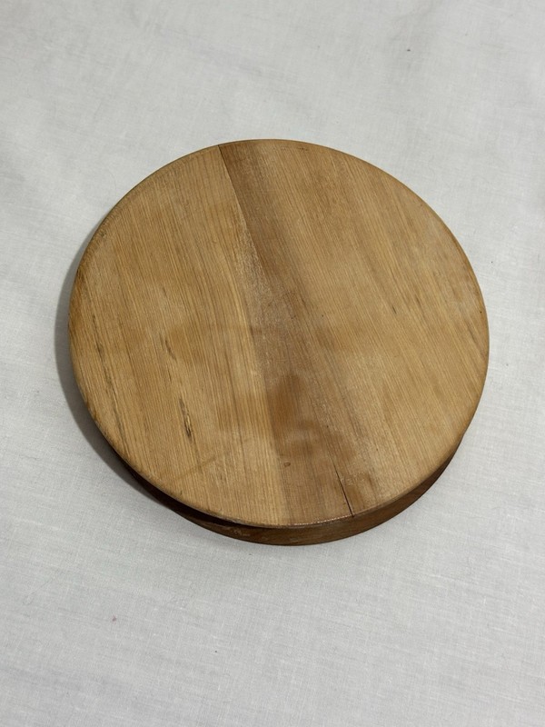 Vintage Wooden Hinged Hamburger Press 5.5” Patty Maker Kitchy Chef gallery