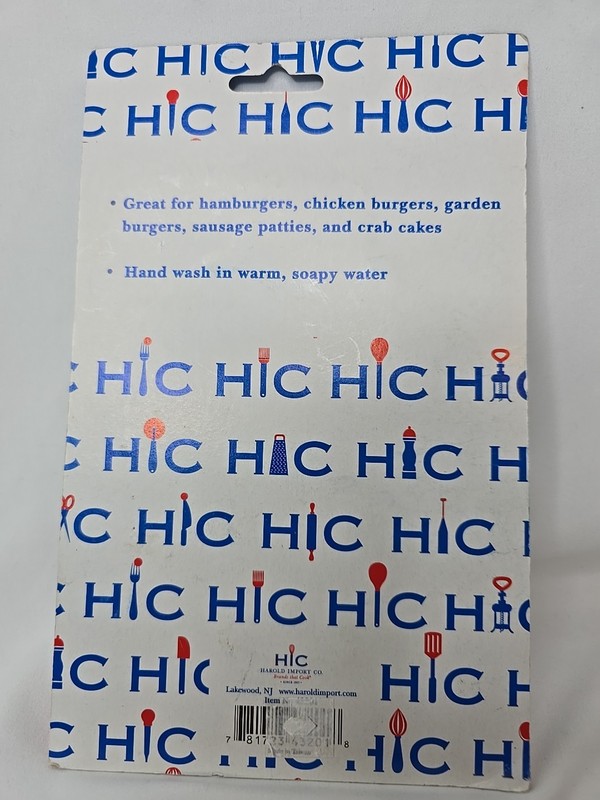 New HIC Kitchen 1/4 lb Burger Press Chicken Hamburger Crab Cake Sausage Patties gallery