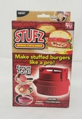 StufZ Burger Press As seen On TV, Make Stuffed Burgers Like a Pro-New Sealed Box