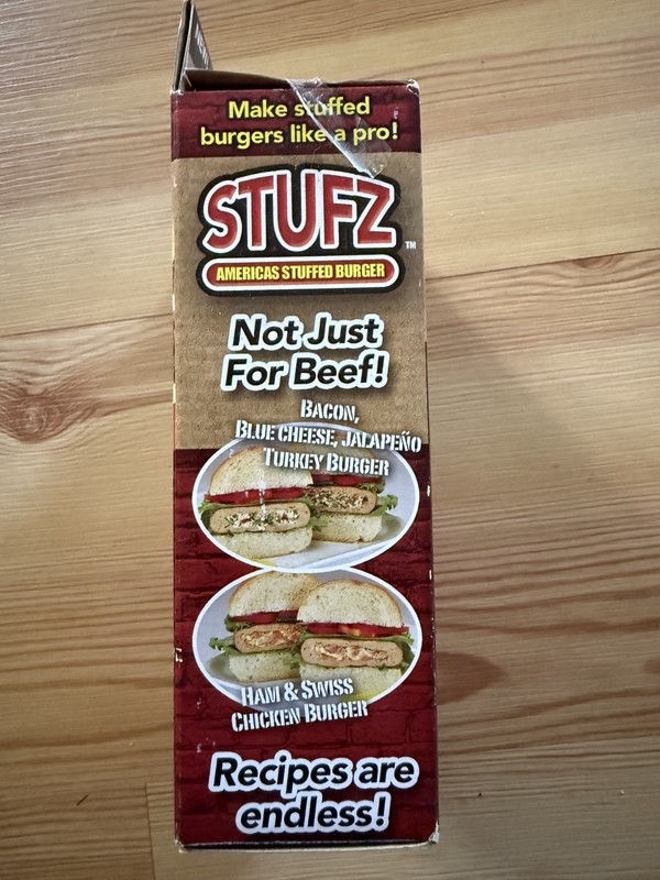 As Seen On TV America's Stuffed Burger STUFZ - New IN BOX - NEVER OPENED gallery