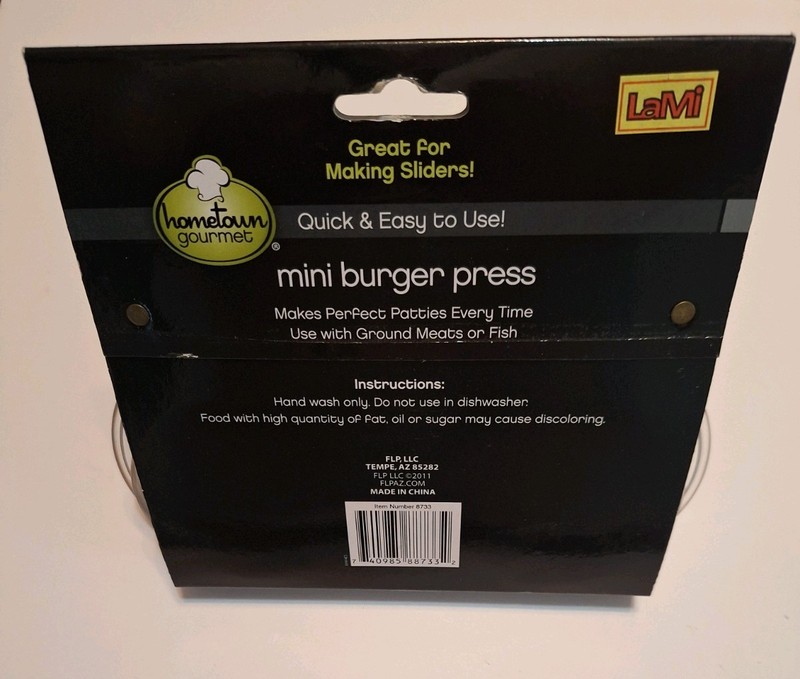 Hometown Gourmet Mini Burger Press Great For Making Sliders Brand New gallery
