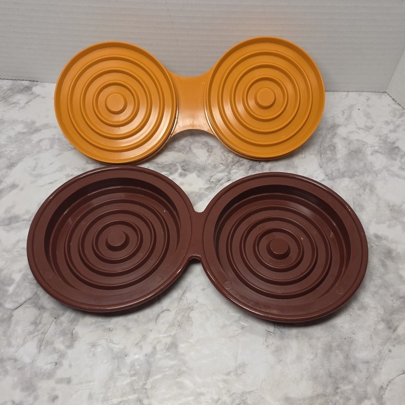 Vtg Charcoal Companion Double Hamburger Press Mold 2005 Burger Circular Patties gallery