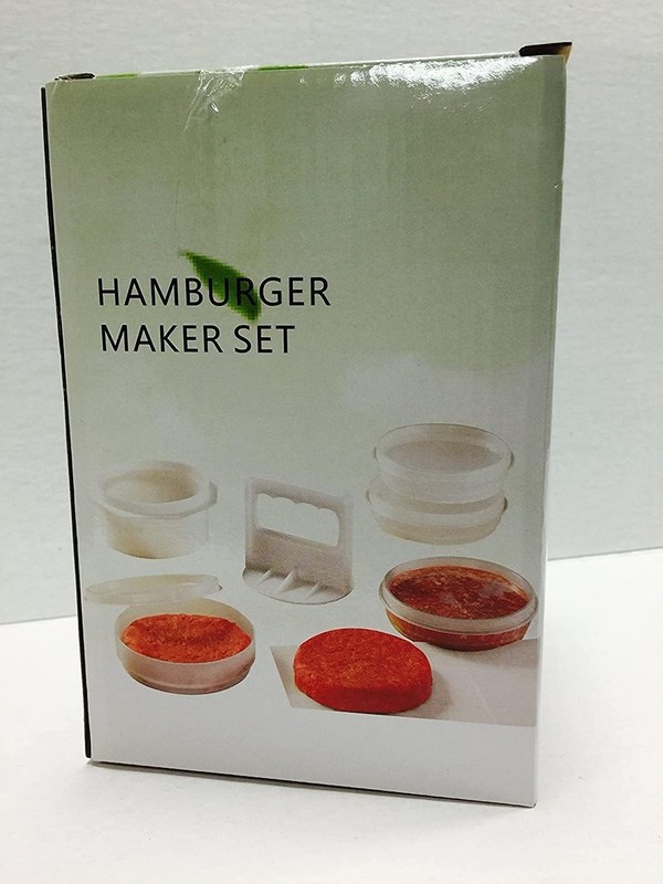 Hamburger Press Patty Maker Freezer 4 Containers with gallery