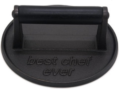 Best Chef Ever Heavy Duty Cast Iron Grill Press Burger Press Bacon Press Barbecu