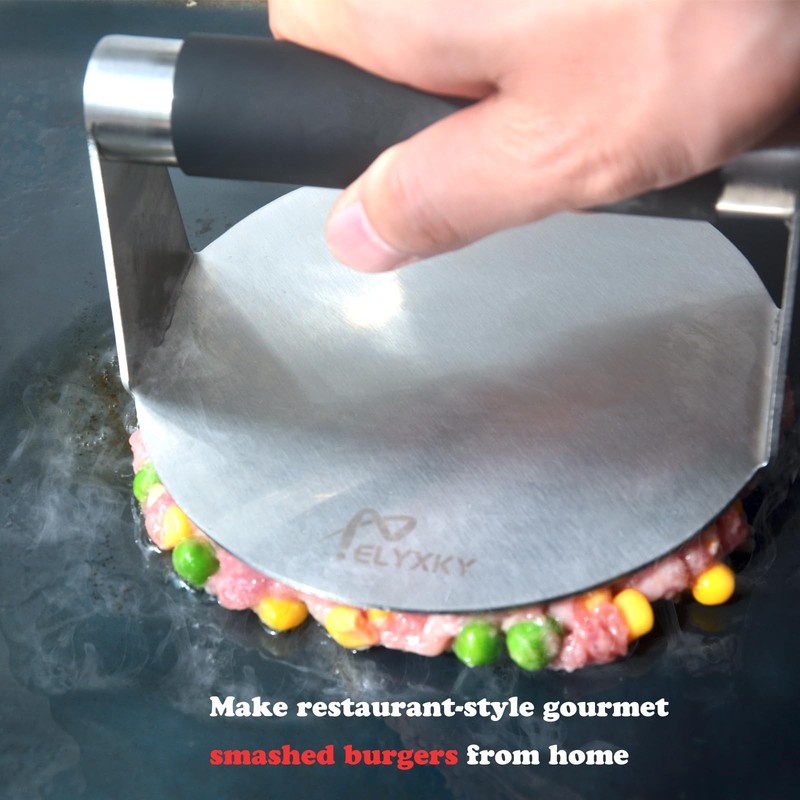 5.5 Inch Burger Press, Food Grade 304 Stainless Steel Hamburger Patty Maker w... gallery