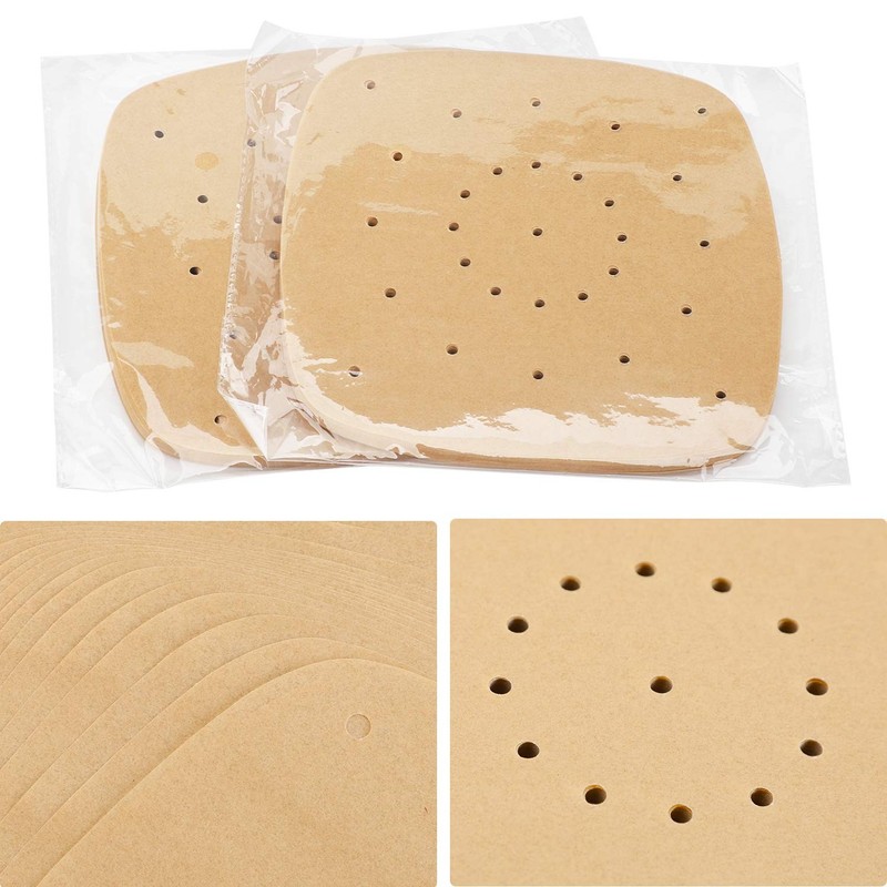Beasea Perforated Parchment Paper, 200pcs 7 Inch Air Fryer 7 Inch, Unbleached gallery