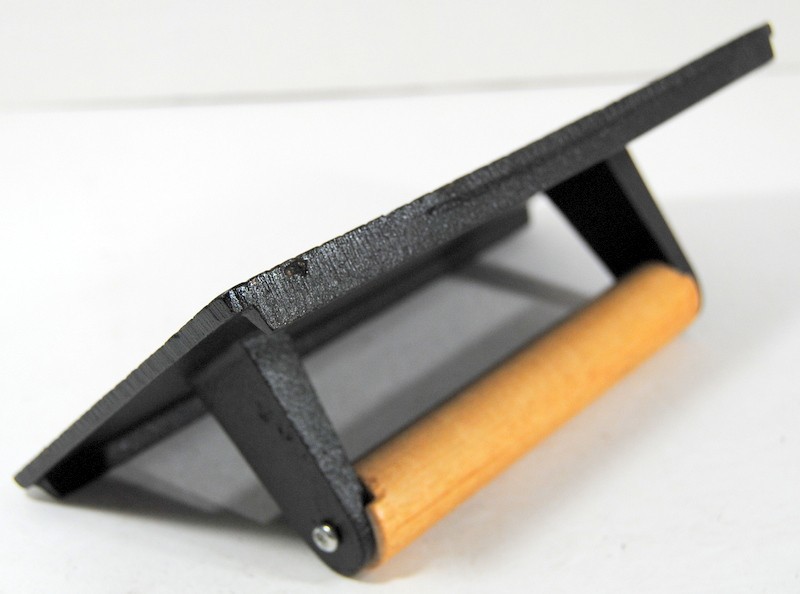Winco SWA-9 Cast Iron Steak Weight & Bacon Press with Wood "Cool Touch" Handle gallery
