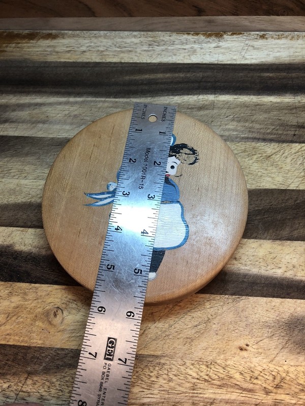 Vintage 50's Wooden Hinged Chef Cook Hamburger Press Great Japan gallery