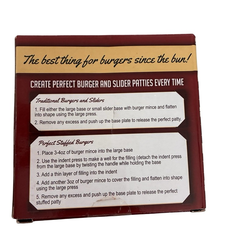 Stuffed Burger Press For Traditional & Stuffed Hamburger Patties & Sliders gallery