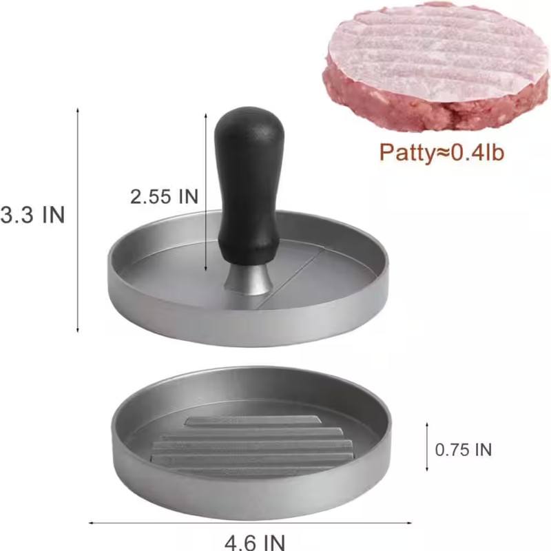 5.5 Inch Burger Press 150 Patty Papers, Non-Stick Hamburger Patty Maker with Wax gallery