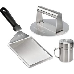 Smashed Burger Kit, Stainless Steel Burger Press, Grill Spatula and Spice Dre…