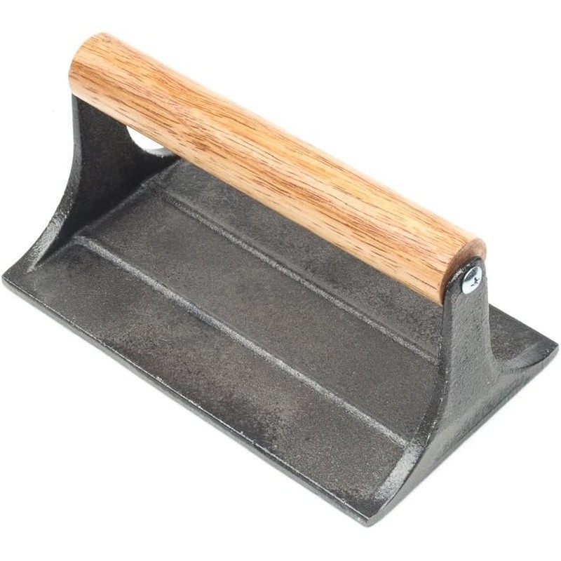 Durable Cast Iron Grill Press Heavy Duty Marking Tool Kitchen Accessory New gallery