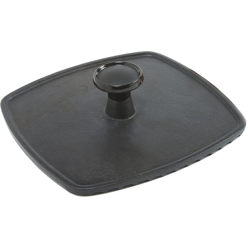 Enamel Cast Iron Italian Panini Press Griller Steaks Burgers Chicken Cooking New gallery