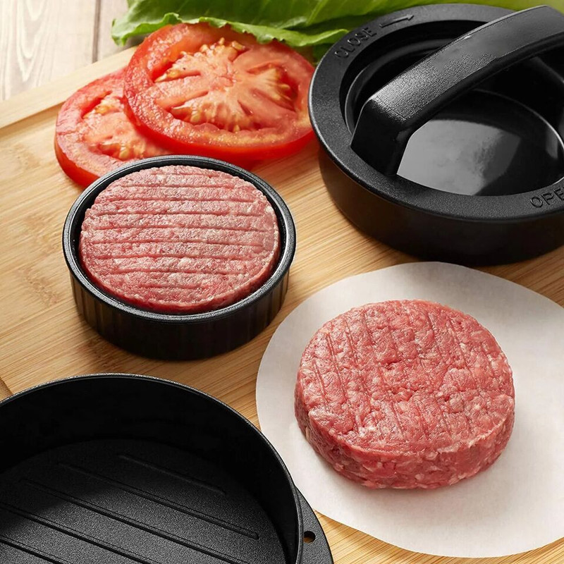 Non Stick 3-In-1 Stuffed Burger Press Hamburger Patty Mold Maker Slider BBQ gallery