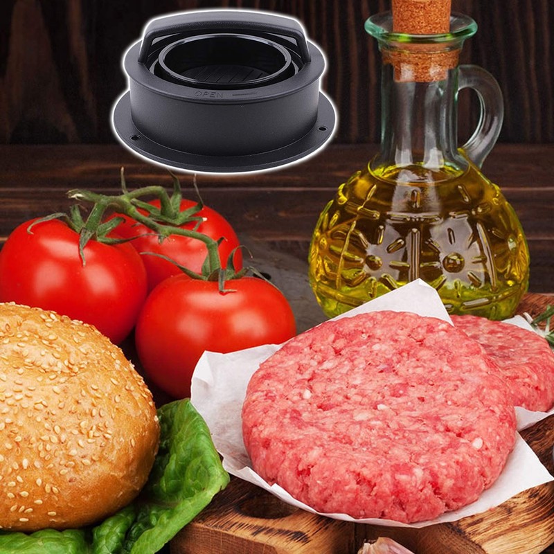 3-In-1 Stuffed Burger Press Non-Stick Patty Maker Rings Mold Kit with Wax Papers gallery