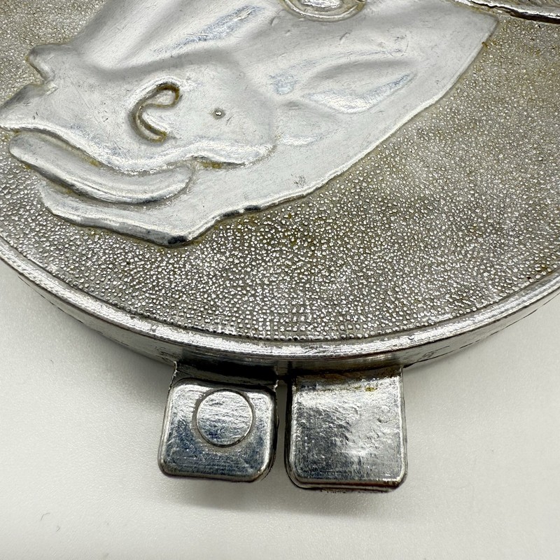 Vintage Aluminum Hamburger Patty Press, Cow Embossed Design gallery