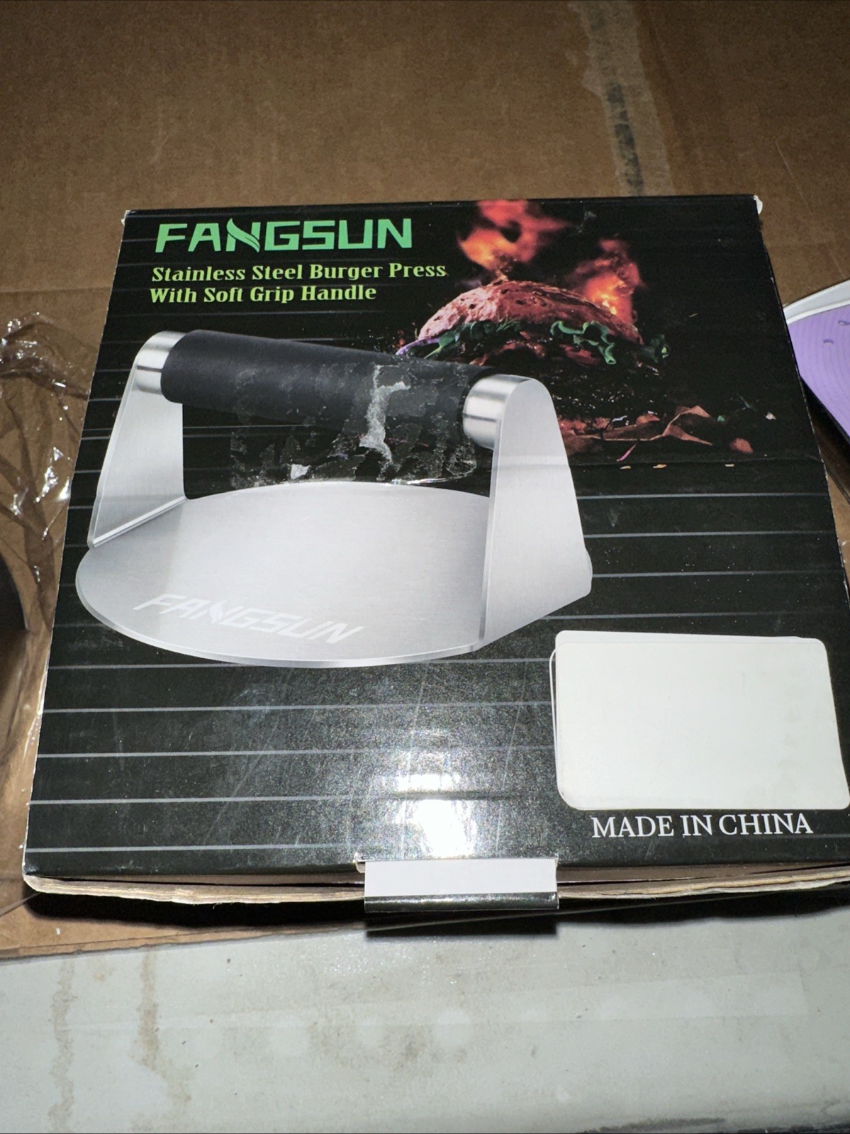 Fangsun 6 Inch Burger Press Stainless Steel with Soft Grip Handle Kitchen Tool gallery