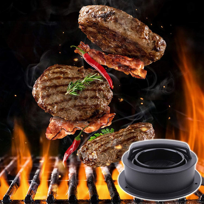 Burger Press, Hamburger Press Patty Maker with 100Pcs Hamburger Patty Paper, 3 i gallery