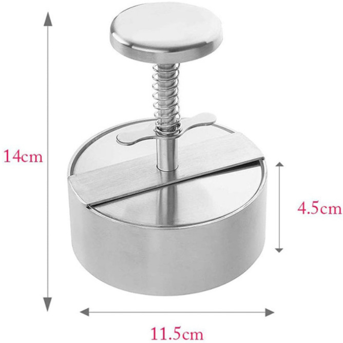 Stainless Steel Patties Mold Burger Meat Press Kitchen Gadgets new USA gallery